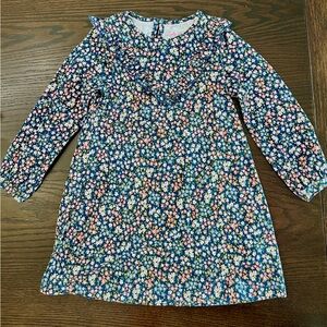 Ruffle Butts Floral Kids Dress - Navy multicolor